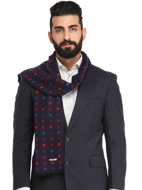 

Alvaro Castagnino Blue Patterned Muffler