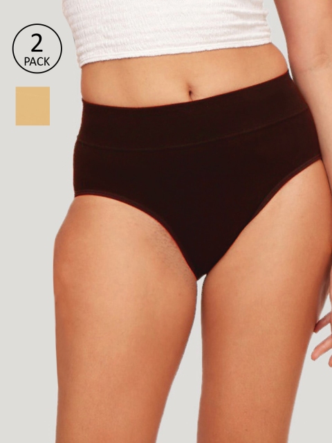 

Reveira Women Pack Of 2 Assorted Cotton Hipster Briefs
