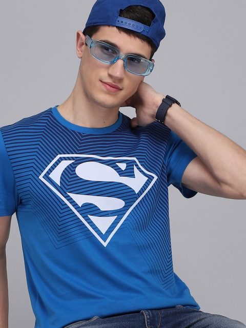 

Free Authority Men Blue Cotton Superman Printed T-shirt