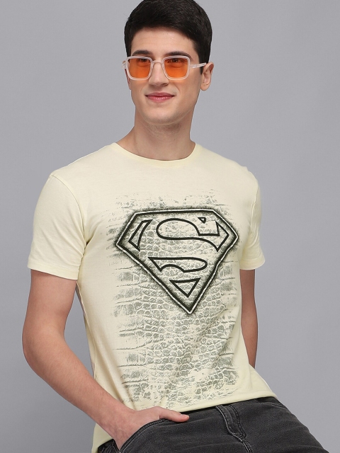 

Free Authority Men Off White Superman Printed Regular Fit Cotton T-shirt