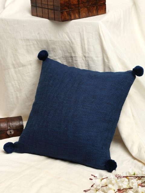 

EK BY EKTA KAPOOR Navy Blue Square Cushion Covers