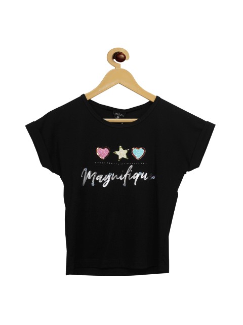 

Tiny Girl Black Embellished Pure Cotton Top