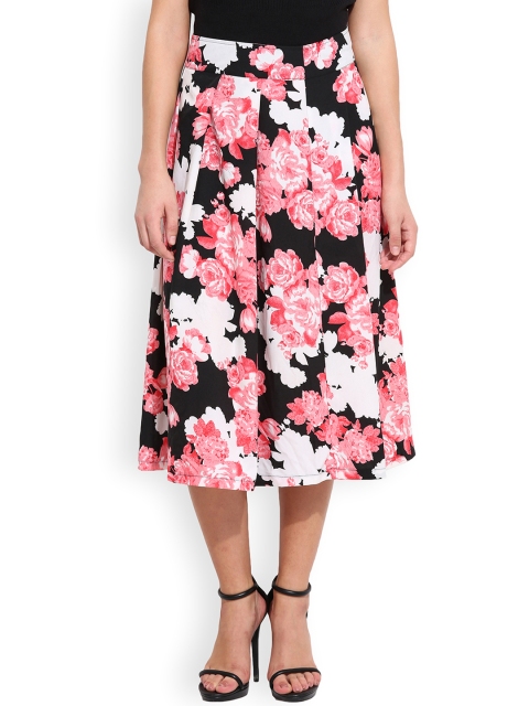 

THE SILHOUETTE STORE Multicoloured Floral Print Midi Skirt, Multi