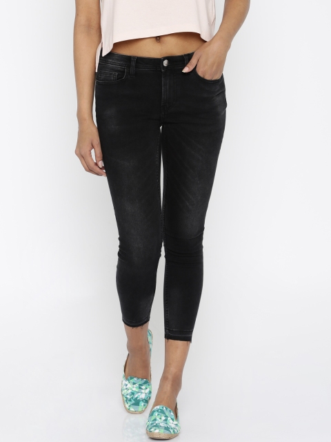 

ONLY Women Black Skinny Fit Low Rise Clean Look Jeans