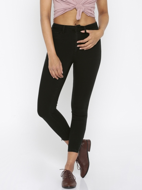 

ONLY Women Black High-Rise Skinny Fit Stretchable Jeans