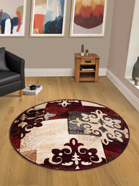 

OBSESSIONS Burgundy Traditional Centerpiece Carpet