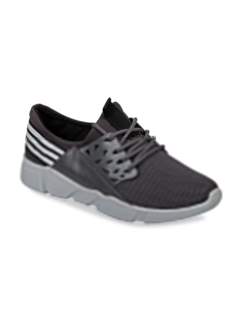 

OFF LIMITS Men Grey Mesh Non-Marking Lace-Up Running Shoes