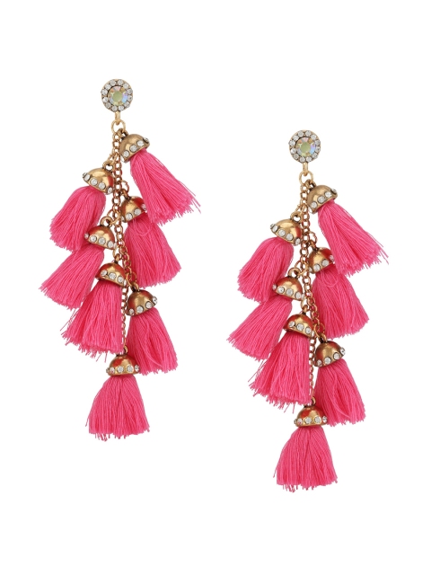 

Arendelle Pink Contemporary Drop Earrings