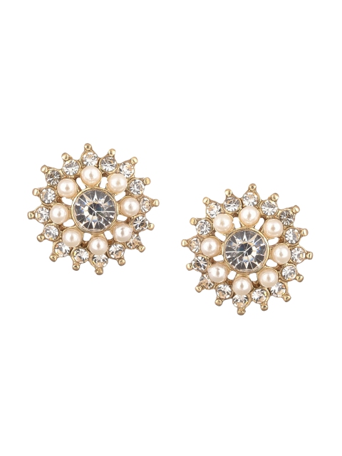 

Arendelle White Contemporary Drop Earrings