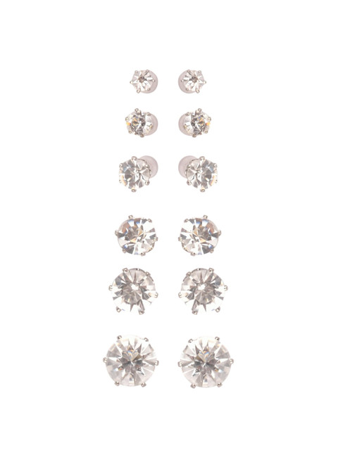 

Arendelle Silver-Toned Contemporary Hoop Earrings