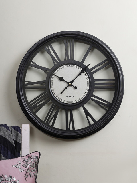 

House Of Accessories Black & White Contemporary Wall Clock