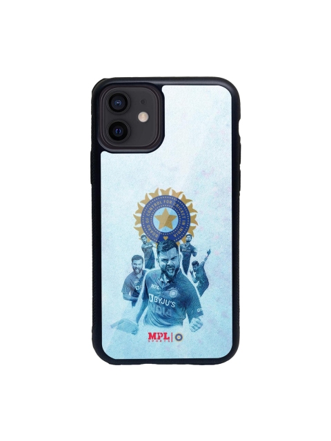 

macmerise Blue & White Virat And The Gang Printed iPhone 12 Glass Back Case