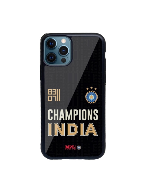 

macmerise Black & White Champions Of India iPhone 12 Pro Back Glass Case