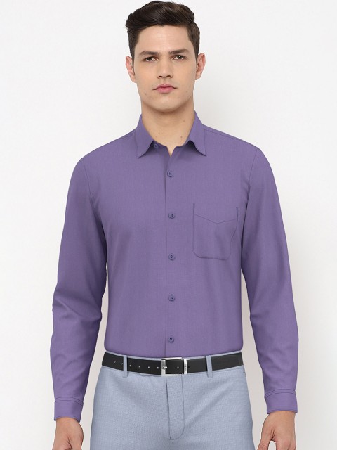 

Peter England Elite Men Purple Slim Fit Casual Shirt