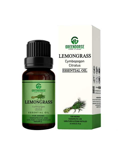 

GREENDORSE Lemongrass Essential Oil with Vitamin C 15 ml, Green