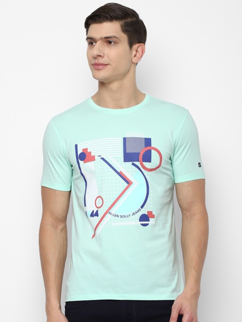 

Allen Solly Sport Men Sea Green Graphic Printed Regular Fit T-shirt
