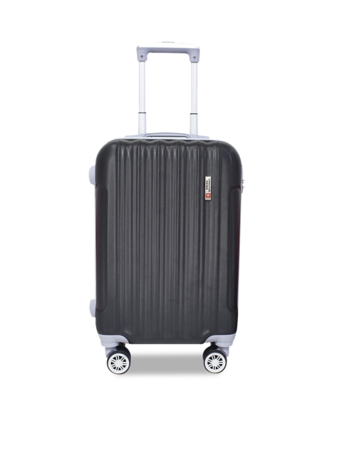 

SWISS MILITARY Black Textured Hard-Sided Large Trolley Suitcase