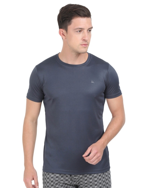 

Masculino Latino Men Grey Applique Training or Gym T-shirt