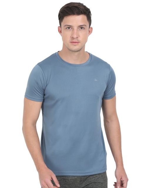

Masculino Latino Men Grey Applique Training or Gym T-shirt