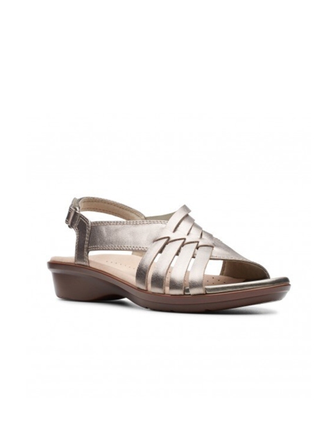 

Clarks Women Grey & Beige Solid Comfort Sandals