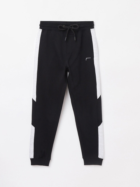 

Fame Forever by Lifestyle Boys Black & White Solid Cotton Joggers
