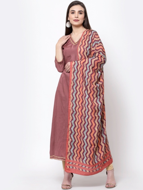 

Myshka Women Pink Cotton Anarkali Kurta