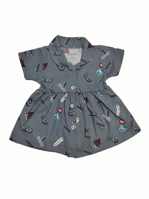 

Zoom Minimondo Grey Print Cinched Waist Top