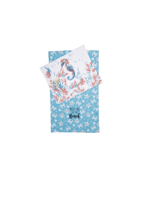 

Ariana Set Of 2 Printed 144 GSM Cotton Kitchen Towels, White