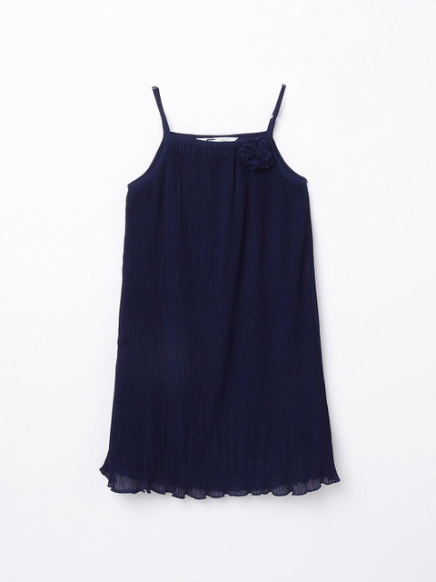 

Fame Forever by Lifestyle Girls Navy Blue A-Line Shoulder Straps Polyester Dress