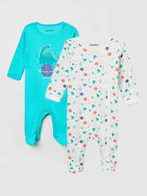 

Juniors by Lifestyle Infants Boys Pack Of 2 Cotton Sleepsuits, White