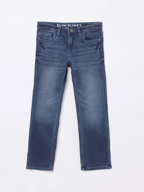 

Fame Forever by Lifestyle Boys Blue Slim Fit Low Distress Light Fade Jeans