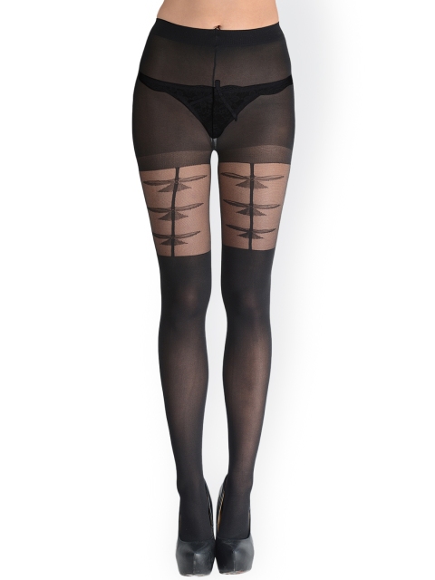 

Da Intimo Black Patterned Stockings DS-19