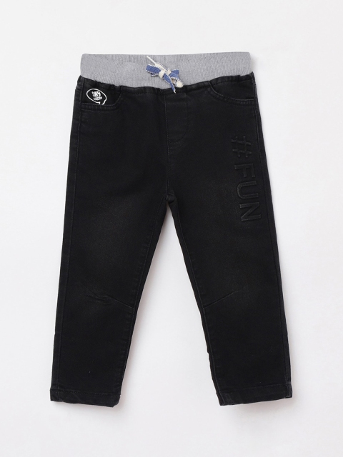 

Juniors by Lifestyle Boys Black Slim Fit Cotton Jeans