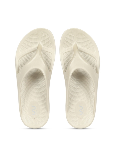 

Doubleu Women Beige Rubber Thong Flip-Flops