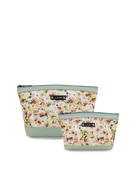 

ESBEDA Green Pack of 2 Floral Print Travel Pouch