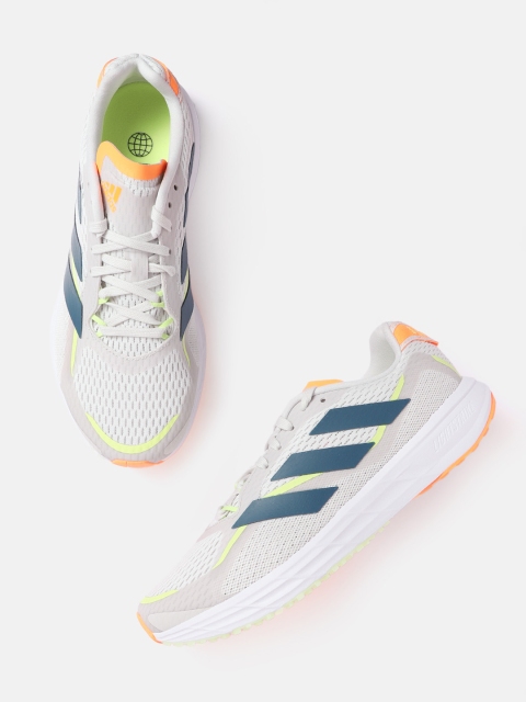 

ADIDAS Men Grey & Teal Blue Woven Design SL20.3 Sustainable Running Shoes