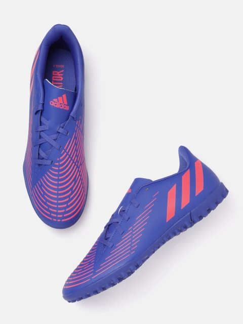 

ADIDAS Men Blue & Red Predator Edge.4 Turf Sustainable Football Shoes