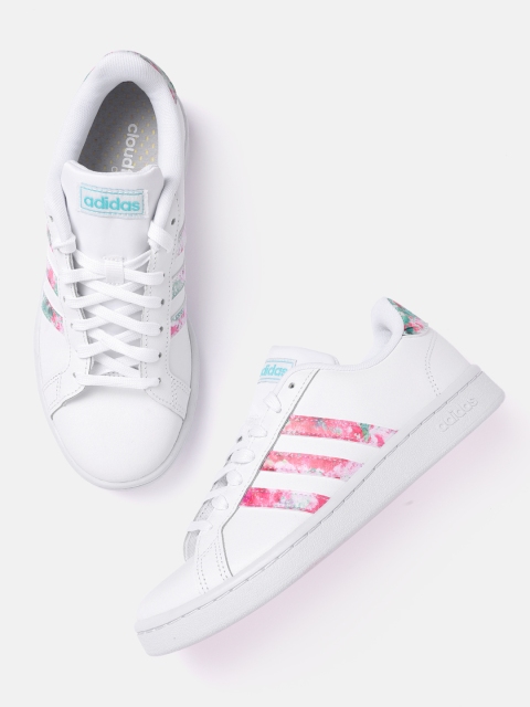 

ADIDAS Women White Solid Grand Court Sustainable Tennis Shoes
