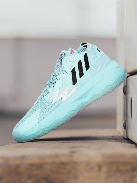 

ADIDAS Unisex Blue Woven Design Dame 8 Basketball Shoes
