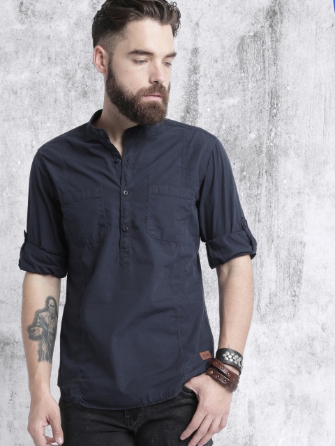 

Roadster Men Navy Casual Shirt, Navy blue