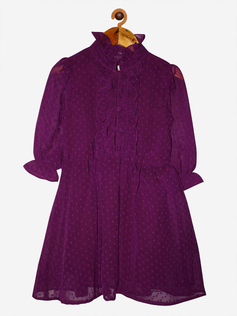 

KiddoPanti Violet Dress With Frill Detailed