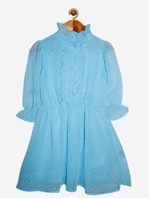 

KiddoPanti Blue Dress With Frill Detail