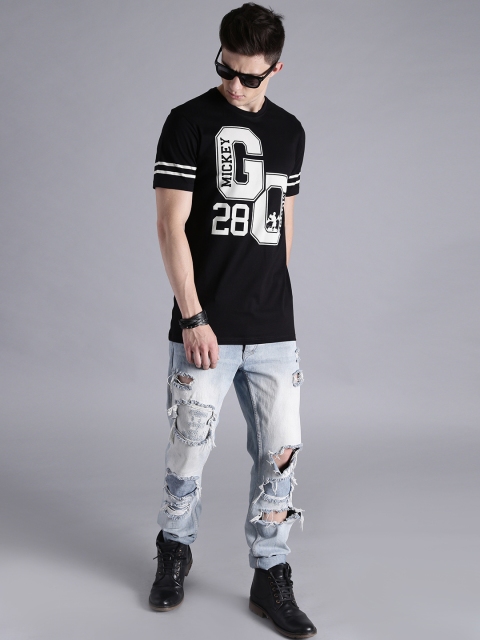 

Kook N Keech Disney Men Black Printed Round Neck T-shirt