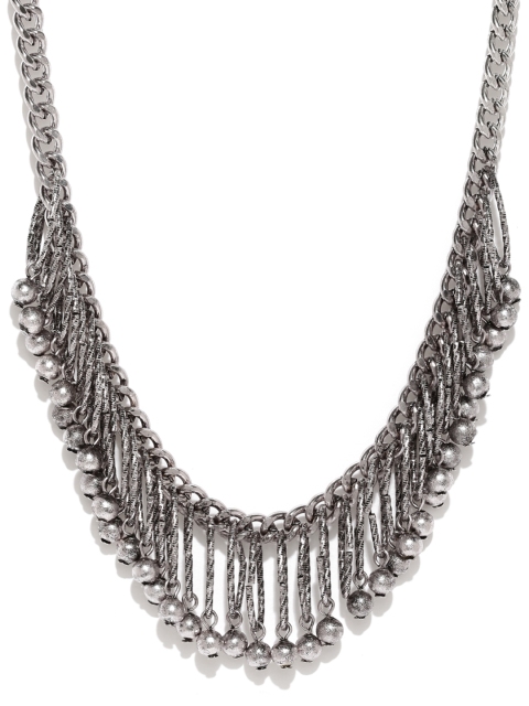 

Anouk Oxidised Silver-Toned Necklace