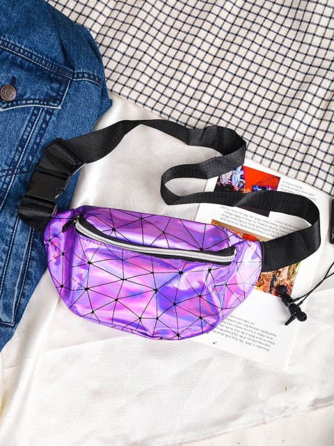 

POPLINS Kids Purple Printed PU Structured Sling Bag