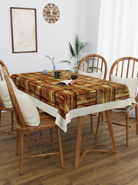 

Clasiko Brown & White Striped Rectangular Table Cover