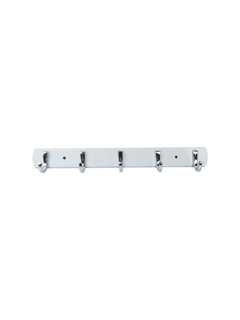 

MARKET99 Silver-Toned Solid Aluminum Screw 5 Hook Bar