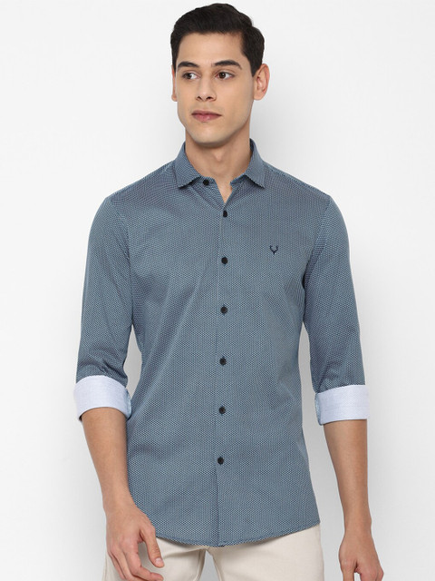 

Allen Solly Men Blue Slim Fit Printed Casual Shirt