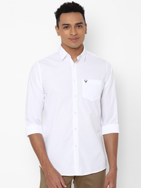 

Allen Solly Men White Slim Fit Textured Casual Shirt