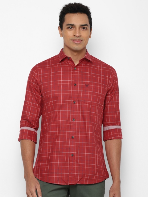 

Allen Solly Men Red Slim Fit Checked Casual Shirt